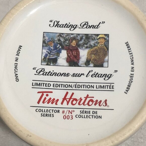TIM HORTONS Limited Edition, #003 Mug ~ 2003 "SKATING POND", England - Picture 5 of 5